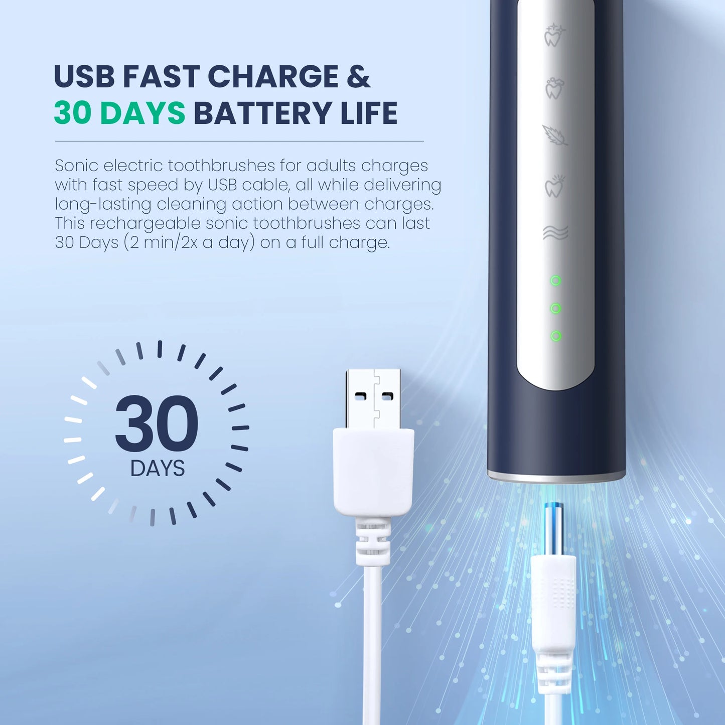 Rechargeable Electric Sonic Toothbrush