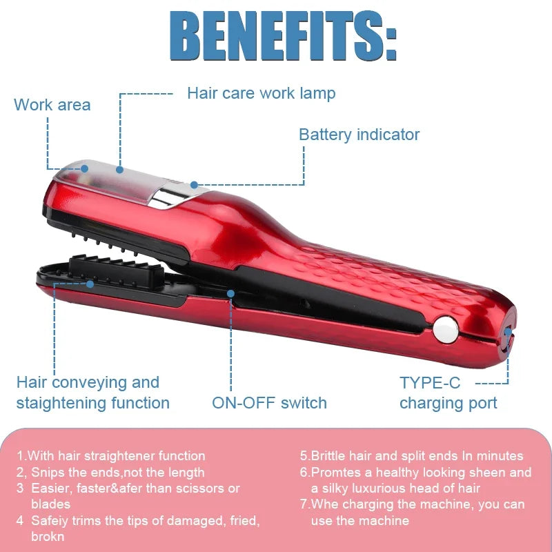 Rechargeable Cordless Split Hair Trimmer